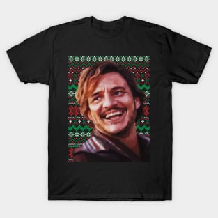 Nicolas Cage Pedro Pascal Meme - Ugly Xmas Part 2 T-Shirt